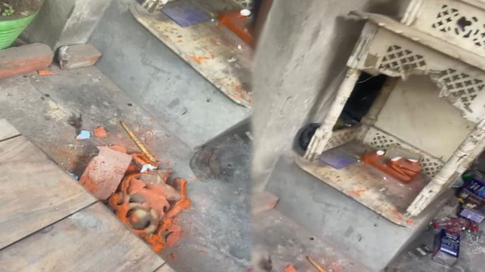 anarchists entered temple and broke idol of Hanuman ji In Firozabad