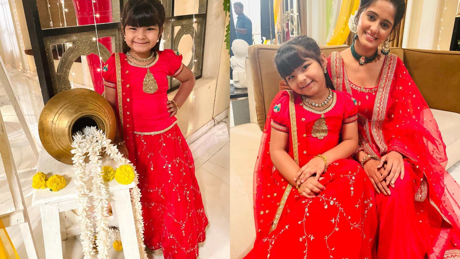 Fashion For Girls child artist aria sakariya best look for girls for Chaitra Navratri 2023