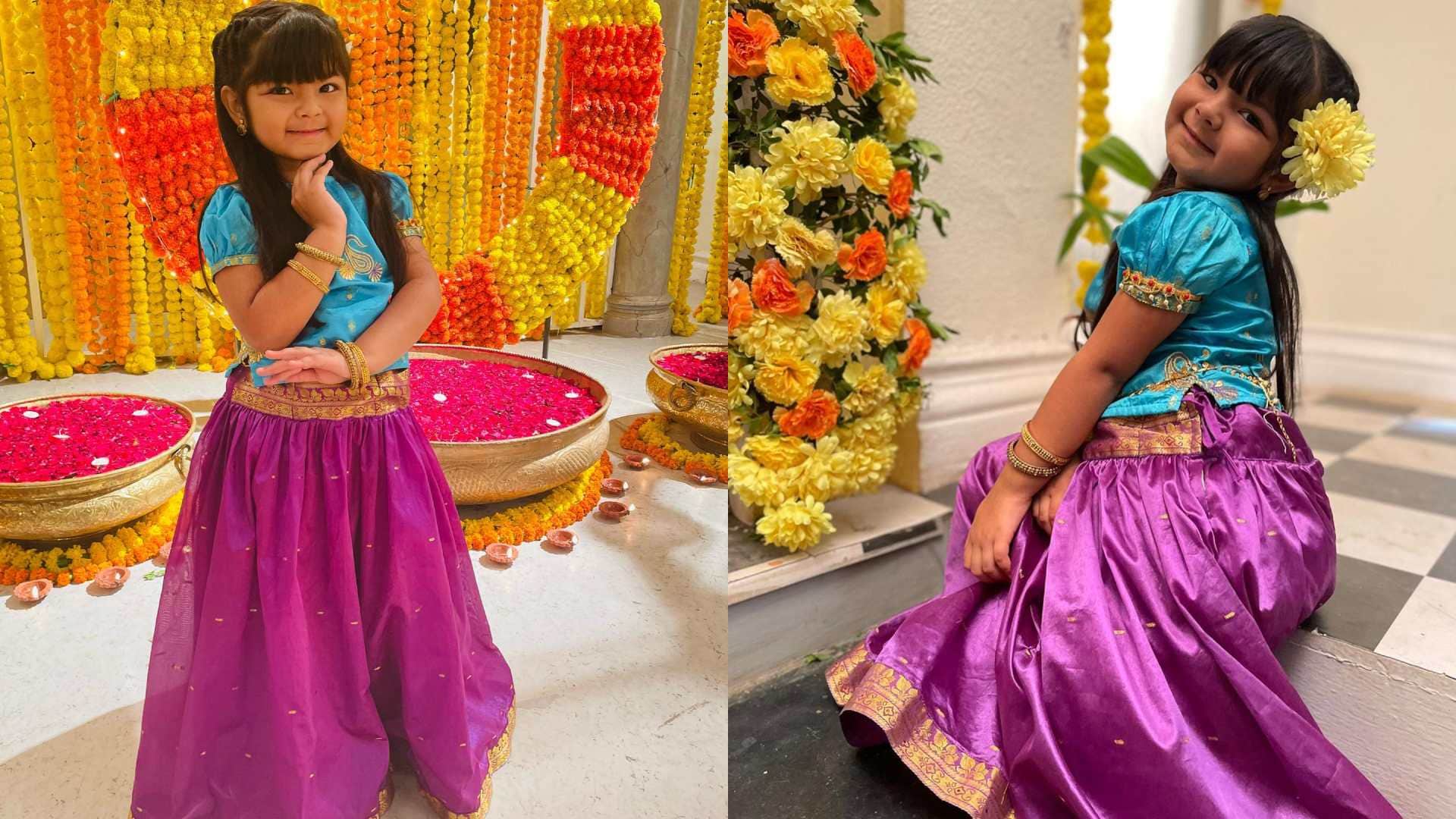 Styling Tips how to reuse old saree for making dress for daughter