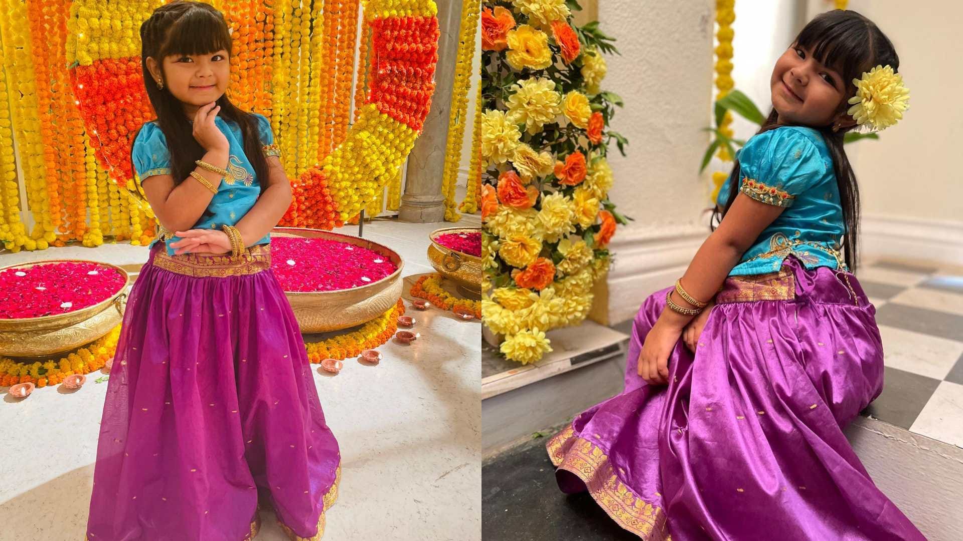 Styling Tips how to reuse old saree for making dress for daughter