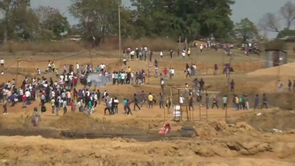 Jharkhand Students protest in Ranchi against the new employment policy in the state