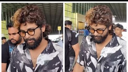 Pushpa The Rule Actor Allu Arjun spotted at airport Bunny did not respond on paparazzi questions