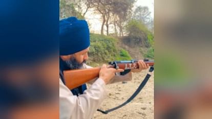 Amritpal Singh had made a shooting range in his village