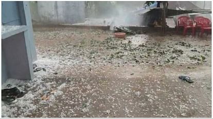 Rajasthan Weather Update Hail fell in Alwar and Bharatpur rain in Jhunjhunu rain alert in 10 districts