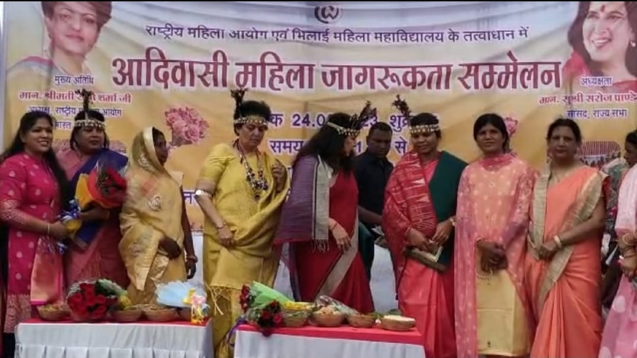Commission chairperson Rekha Sharma reached the Tribal Women Awareness Conference