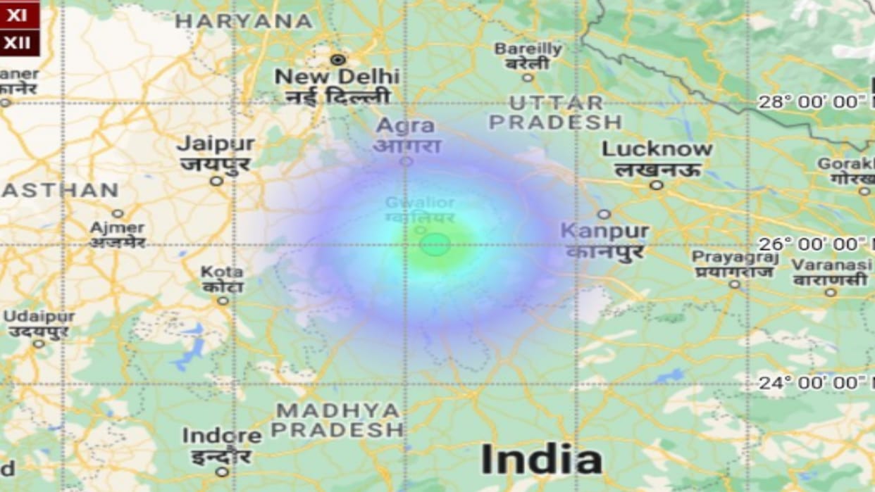 Earthquake of Magnitude 4 Strikes Madhya Pradesh’s Gwalior News in Hindi