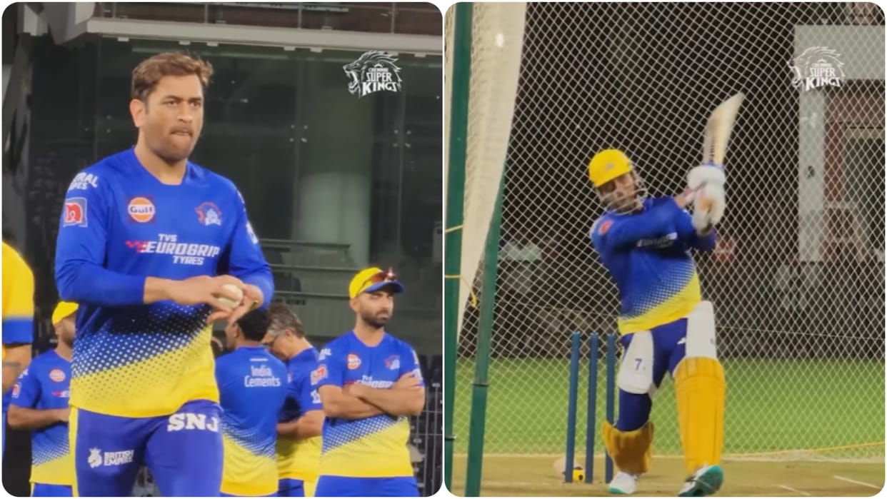 MS Dhoni Practice for IPL 2023 with Bat and Bowl in nets watch Video