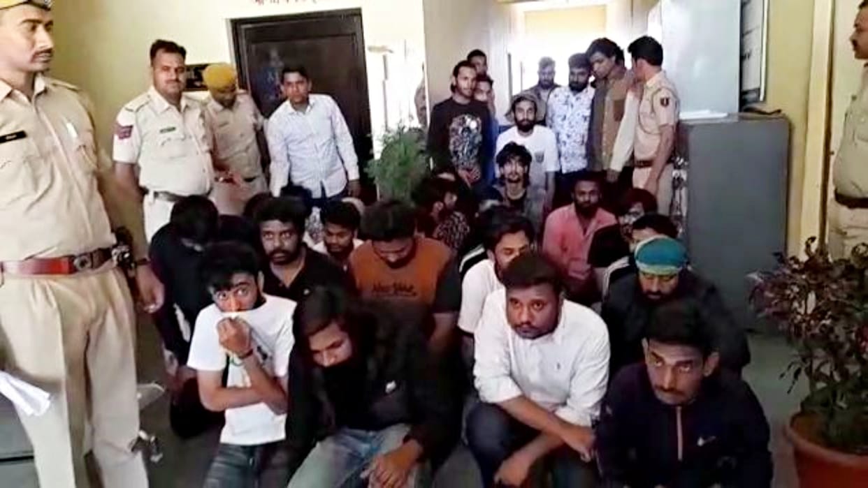 Pushkar police raided drug trance party and detained 36 people