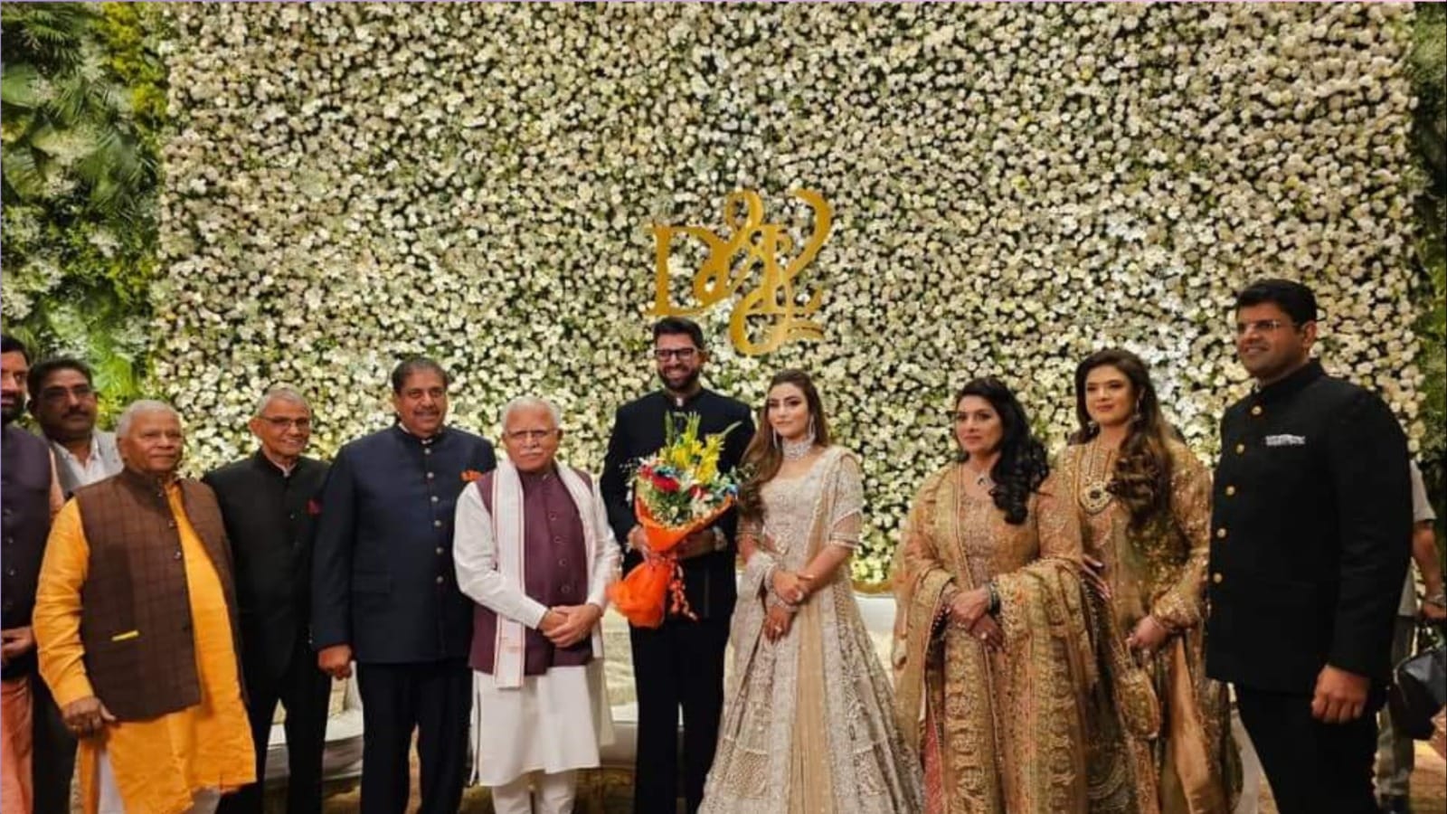 Digvijay chautala Weds Lagan Randhawa: Photos of Reception party of brother of Haryana Deputy CM