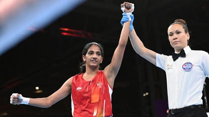 Women Boxing Championship Nitu Ghanghas wins Gold Medal in finals of 48 Kg beats Mangolian boxer Lutsaikhan