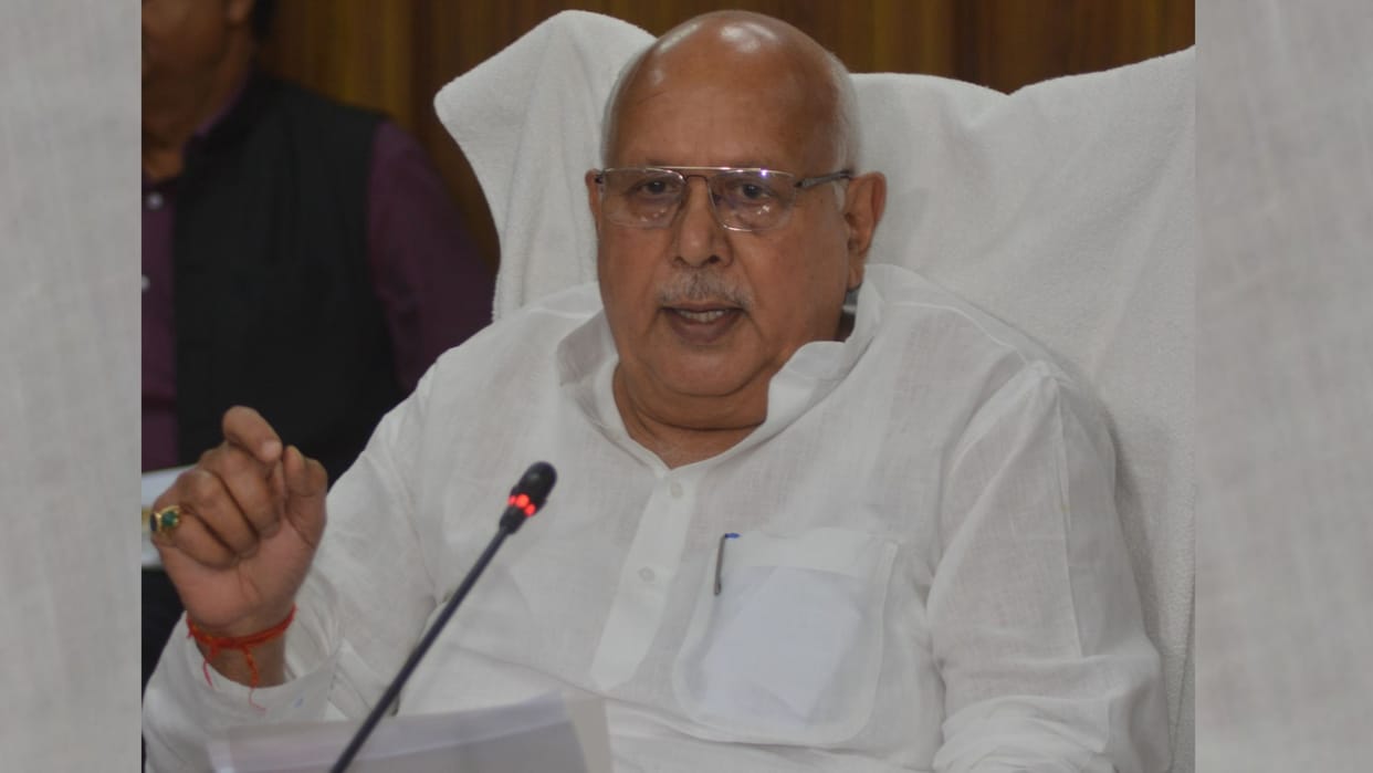UP minister Surya Pratap Shahi press conference in Ayodhya.