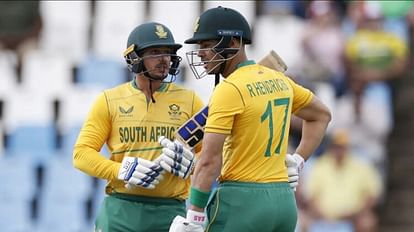 SA vs WI South Africa chased biggest score in T20I vs West Indies Quinton de Kock Johnson Charles hits century