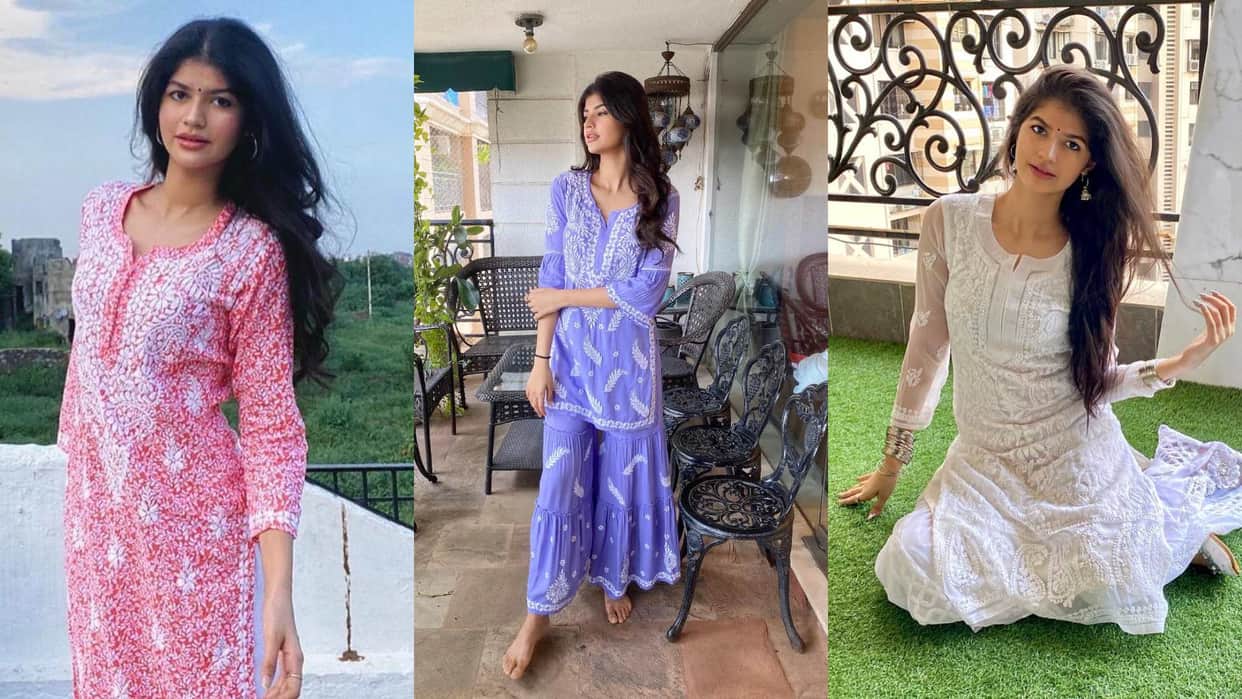 Chikankari Kurta Try Anjini Dhawan Inspired Chikankari Kurta for Festive Looks News in Hindi