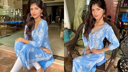 Chikankari Kurta Try Anjini Dhawan Inspired Chikankari Kurta for Festive Looks News in Hindi