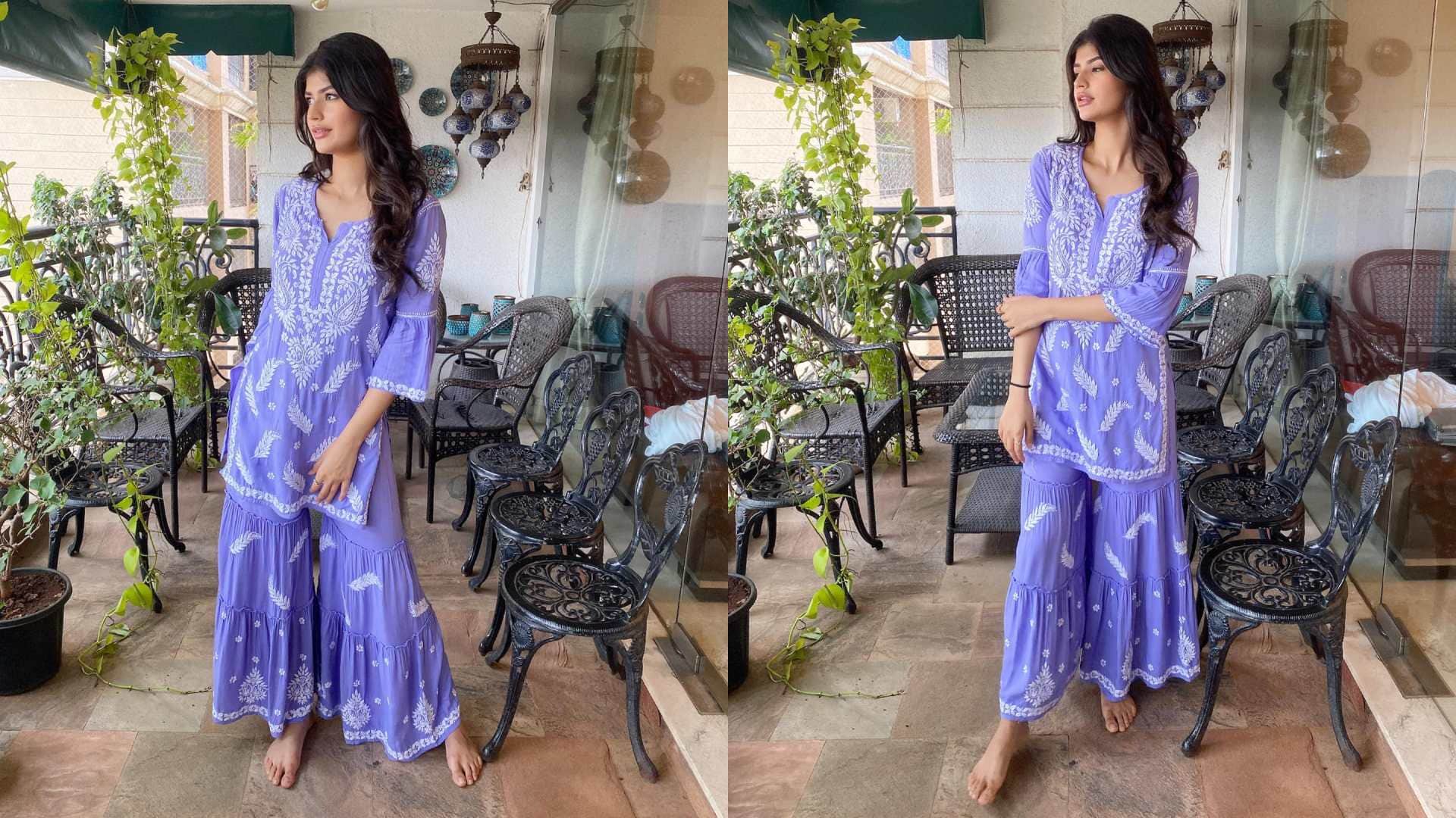 Chikankari Kurta Try Anjini Dhawan Inspired Chikankari Kurta for Festive Looks News in Hindi