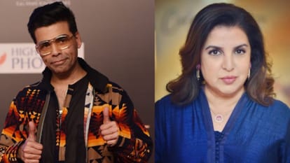 Video Farah Khan Karan Johar on street of Los Angeles Made fun each other fashion sense