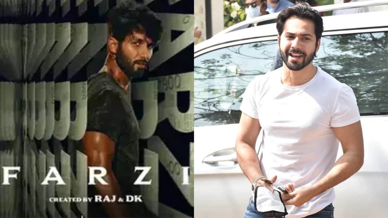 The success of Farzi was celebrated on the set of Citadel Varun Dhawan congratulated Shahid Kapoor like this