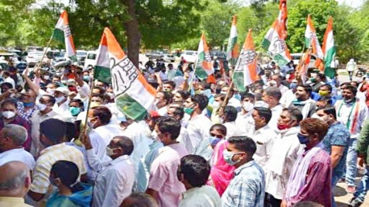 Congress resolution Satyagraha in Jaipur today