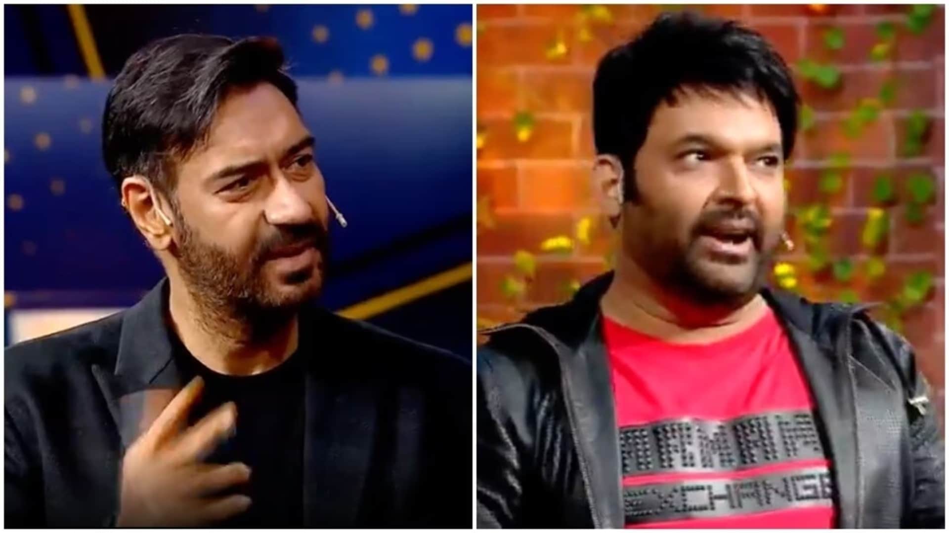 Kapil Sharma mocks Ajay Devgan And tabu at promotion of Bhola film in The Kapil Sharma Show video viral