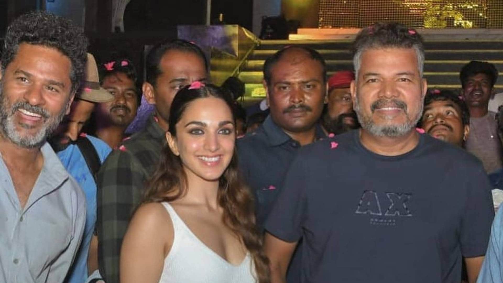 Ram Charan Birthday celebration begins in the set of RC15 with Kiara Advani