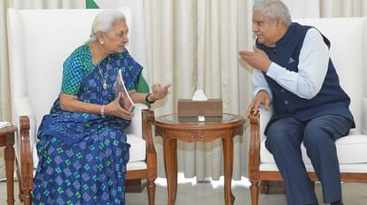 UP governor meets to Vice President Jagdeep Dhankhad in Delhi.