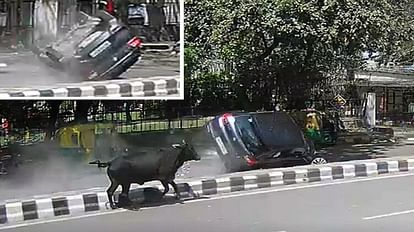 Road Accident in Delhi: Speeding Car Collided With Divider In Delhi CR Park And Overturned For 35 Meters