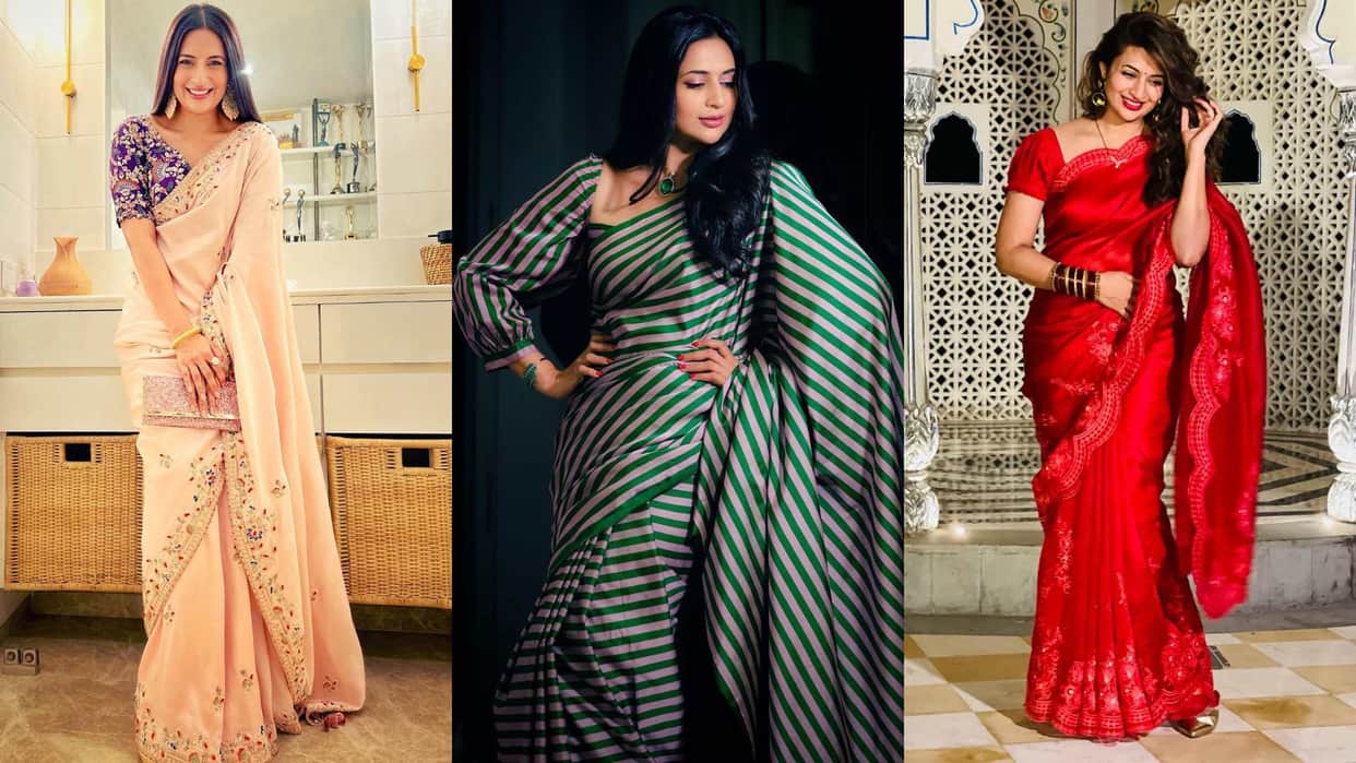 Divyanka Tripathi Glamorous Saree Looks See Photos News In Hindi
