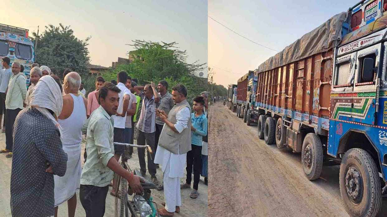 Jalaun: Angry villagers jammed due to breaking of water pipeline