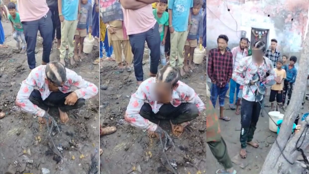 A young man was made bald by blackening and was also beaten up in Meerut