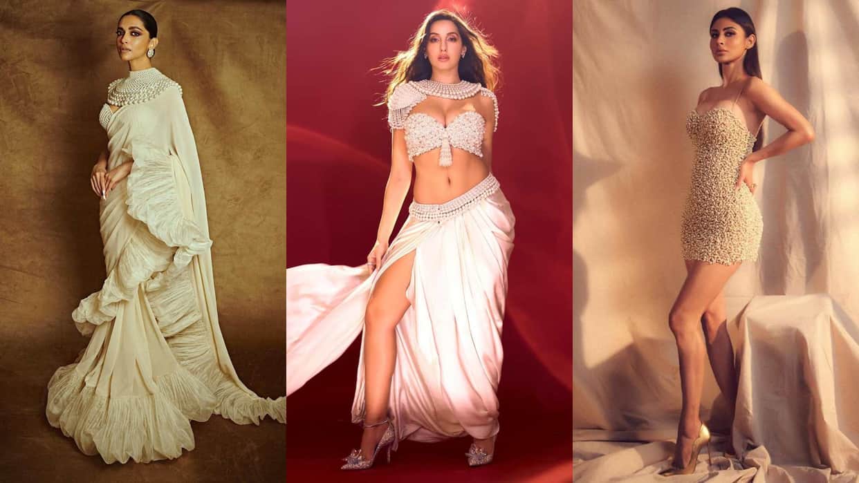 Fashion Try Pearl Outfit If Your Get Bored With Simple Saree Designs News In Hindi