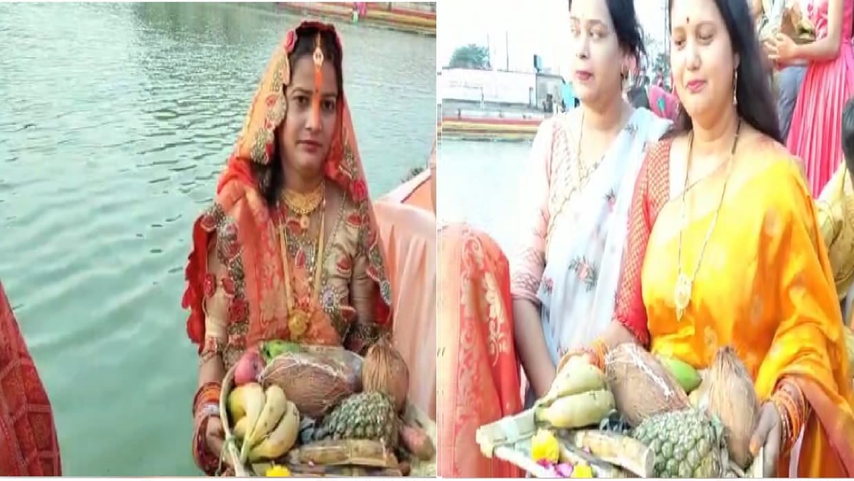Chaiti Chhath worship in Vyas Talab Birgaon Raipur