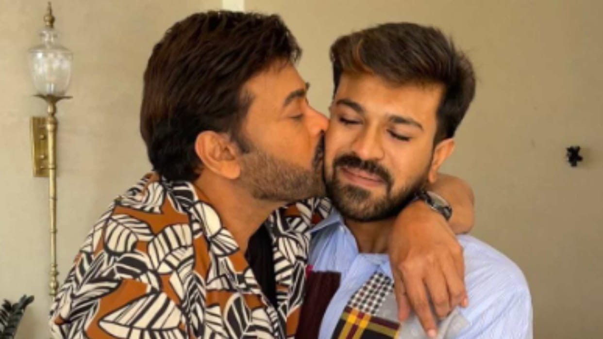 Father Chiranjeevi special message to Ram Charan Kiara Samantha Rashmika wishing him happy birthday like this