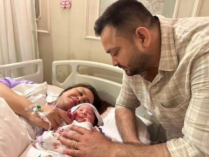 Lalu Prasad yadav became grand fathar and tejashwi yadav became father, rohini acharya will come