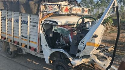 Amroha DCM collides into truck standing on road side moradabad driver died