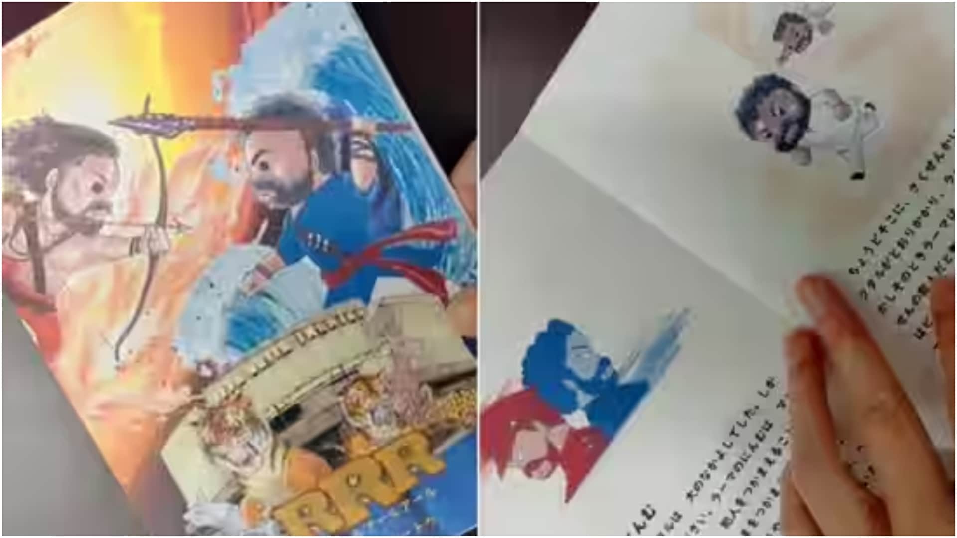 Japanese Mom Creates RRR flip Book to help 7 year old son understand the film