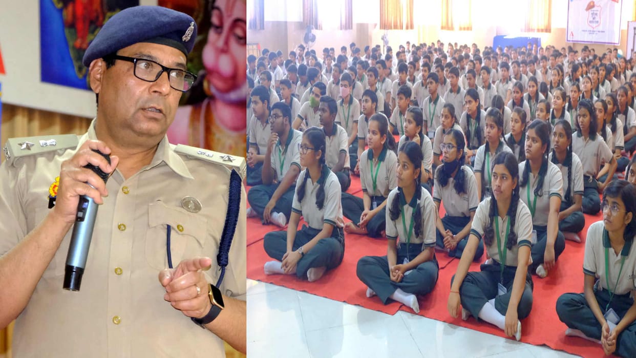 Police ki Pathshala organized by Amar Ujala Foundation at Atmdeep Vidyalaya