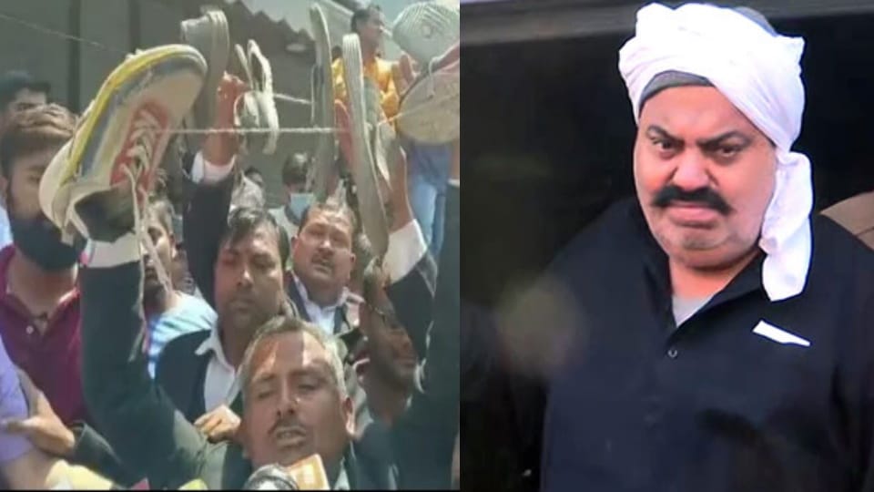 Umesh pal case lawyer varun dev pal shoe garland for atiq ahmed slogans shout of hang him hang him in court