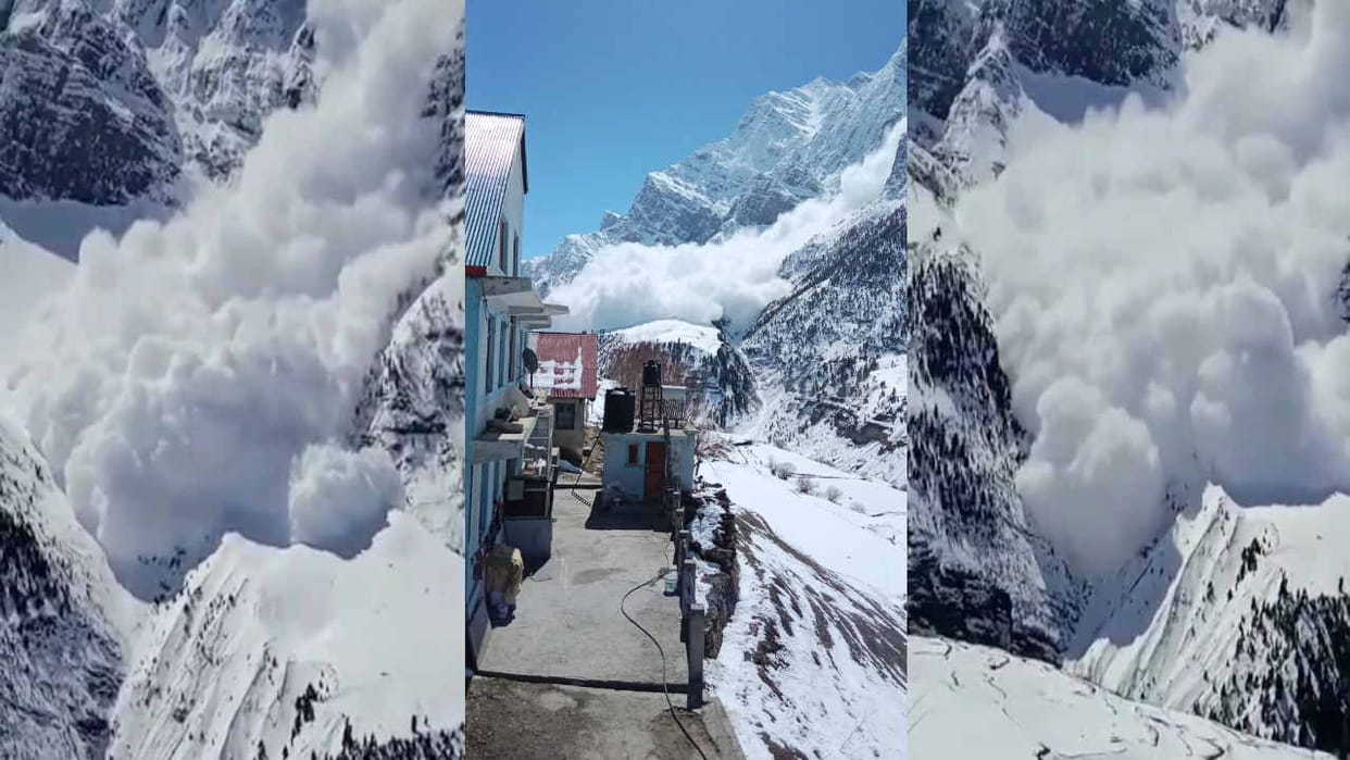Lahaul Spiti Avalanche: Avalanche In Brain Nala Himachal, Snow Whirlwind Remained In Air For Five Minutes