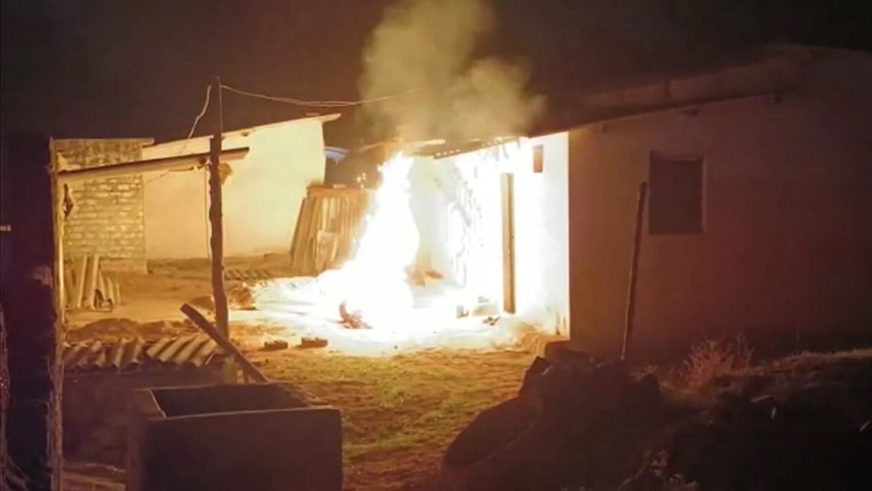 Gas cylinder caught fire while cooking in chhattisgarh Korba