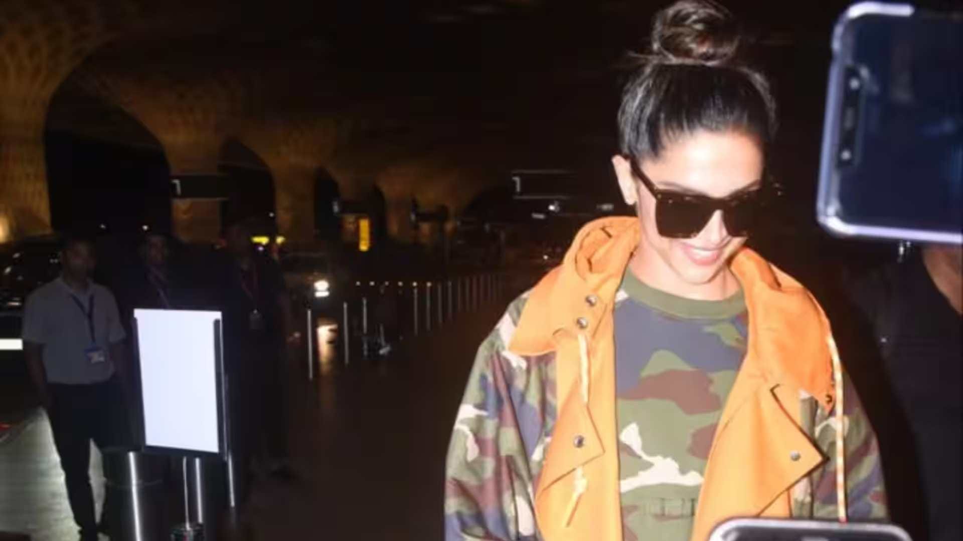 Deepika Padukone trolled for wearing black glasses at night jacket in summer actress spotted video viral