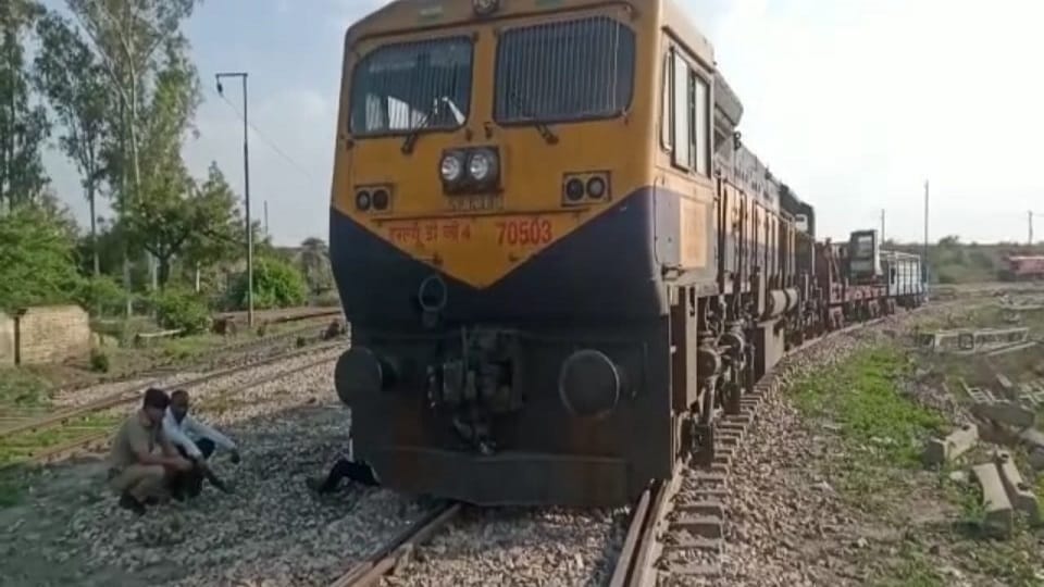 Goods train wheel derailed at Hathras Junction