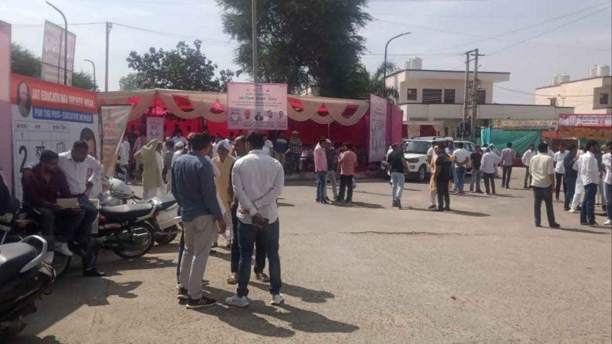 Jatt Education Society elections in Hisar of Haryana, voting and results