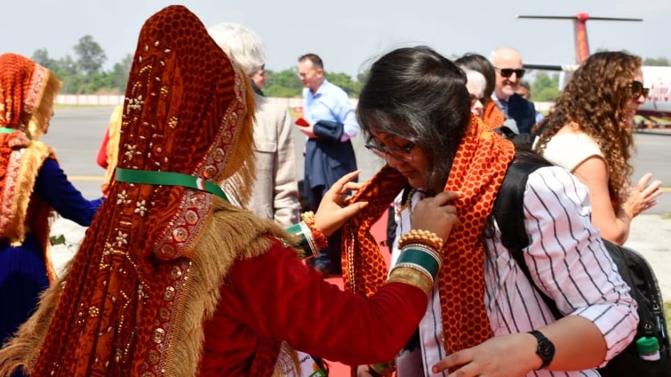 G20 Summit first meeting in Uttarakhand Ramnagar Foreign Delegates Welcome in pahadi style Photos