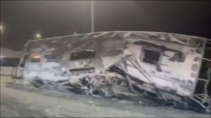 Several dead after bus hits bridge burns in Saudi Arabia