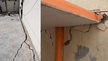 dozen buildings of Indiranagar in danger due to pit dug for Goraksh Enclave Basement in Gorakhpur