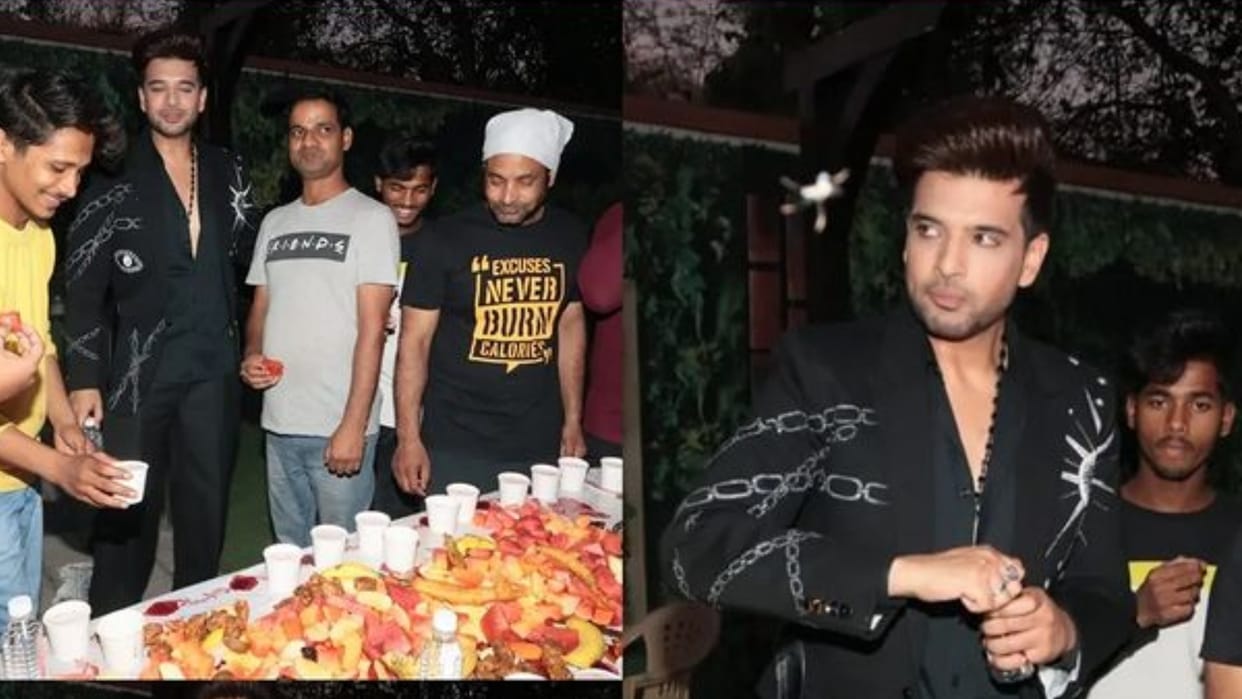 Karan Kundrra host lavish iftar party on the set tere ishq mein ghayal for co stars and crew video goes viral