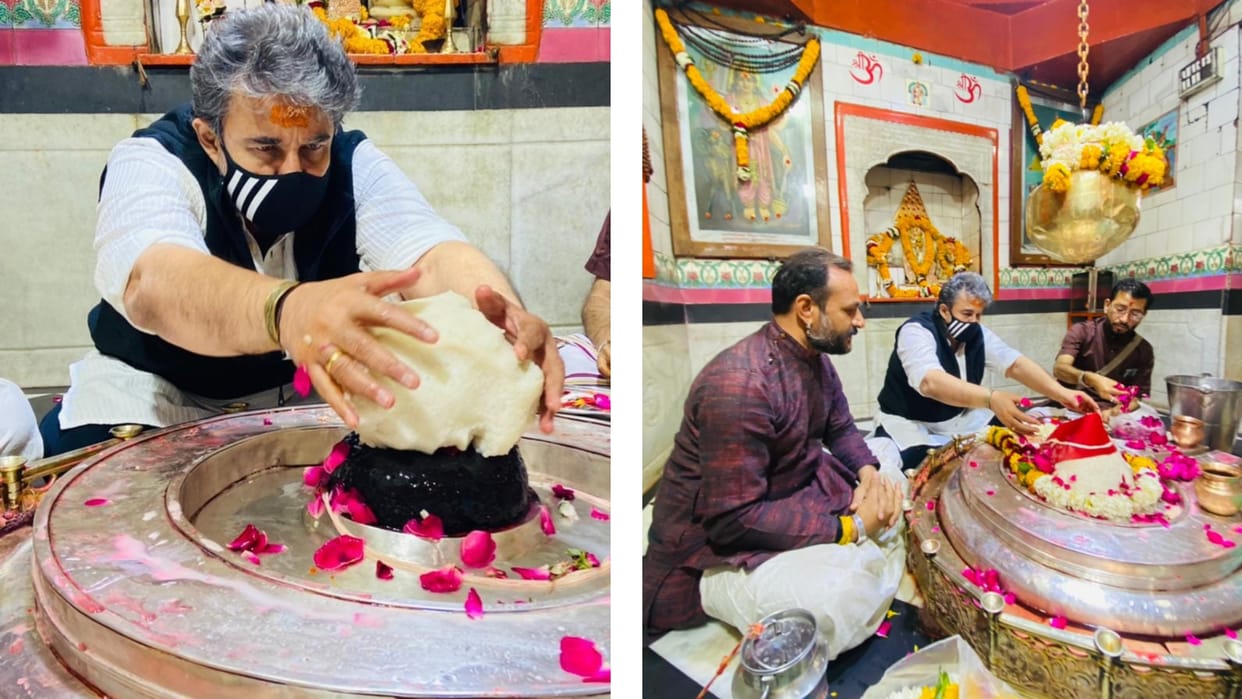 Actor Deepak Tijori worshiped Mangalnath wished for the success of the film