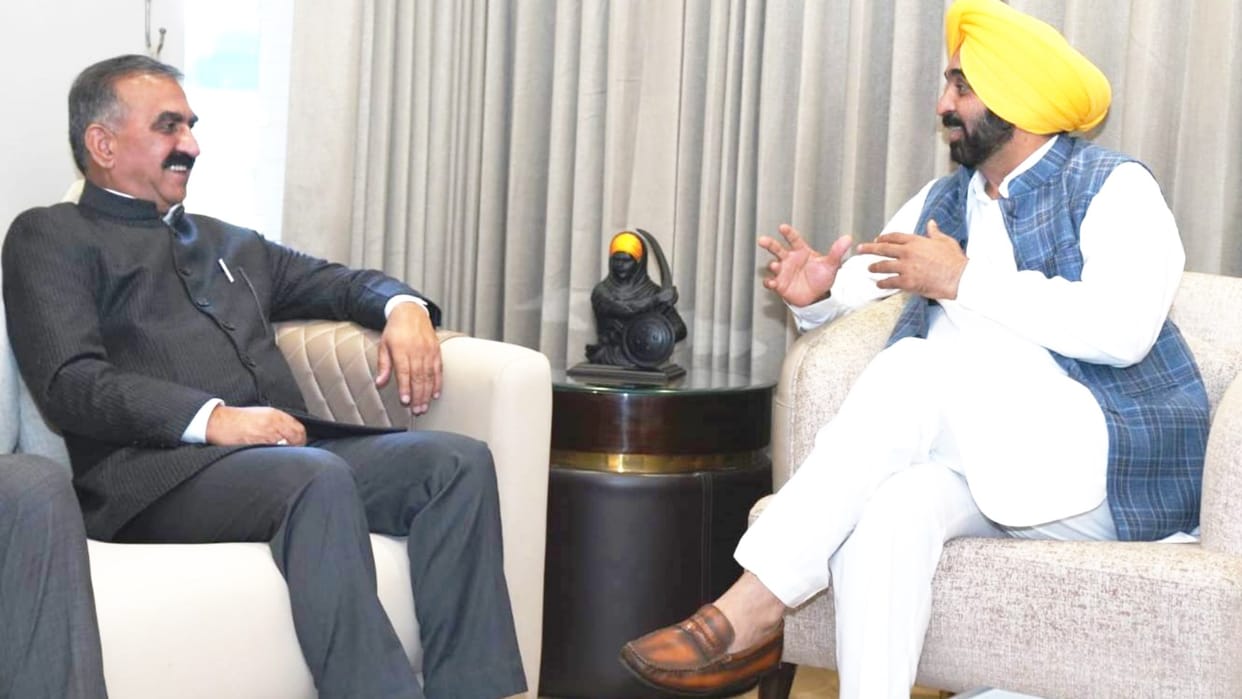 cm sukhvinder singh and bhagwant mann press conference clarify sukhu water cess in himachal pradesh