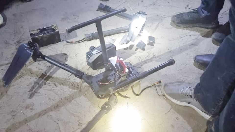 Pakistani drone crashed into a tree in Punjab