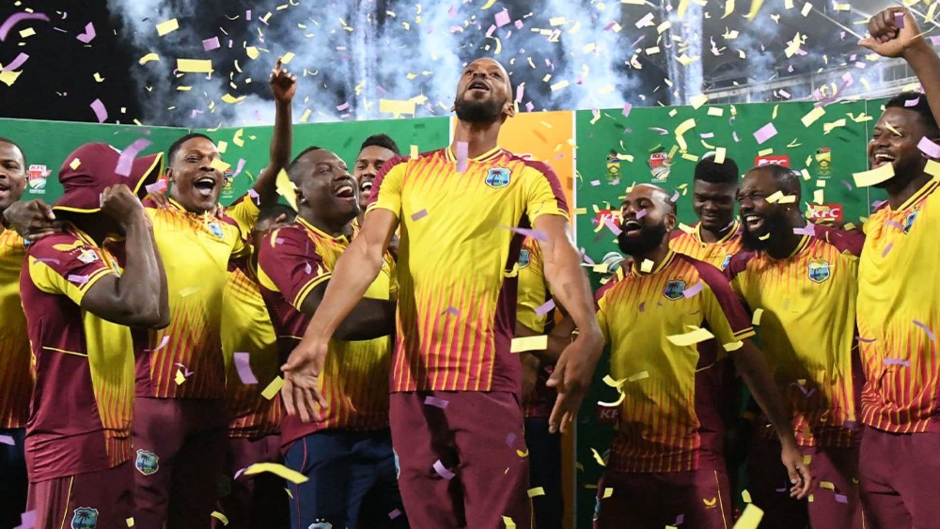 SA vs WI South Africa vs West Indies 3rd T20I 433 runs scored in 40 overs Windies win series